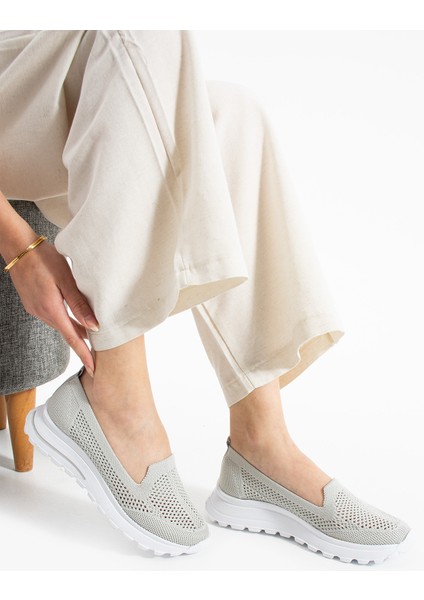 Babet Siyah Triko (Beyaz Taban) Günlük Kadın Sneaker
