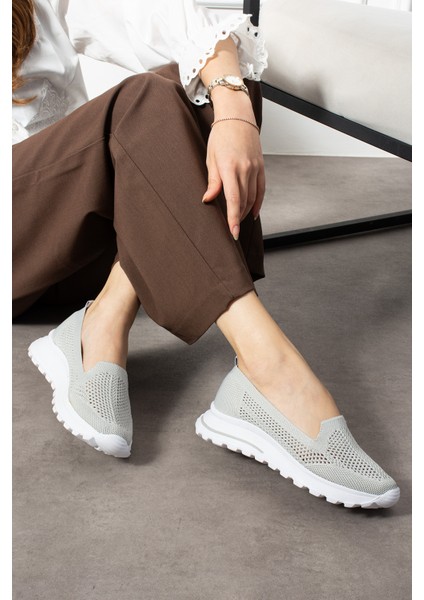 Babet Siyah Triko (Beyaz Taban) Günlük Kadın Sneaker