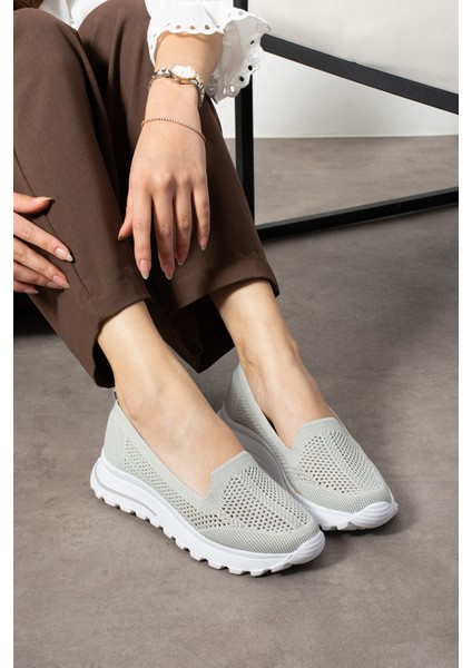Babet Siyah Triko (Beyaz Taban) Günlük Kadın Sneaker