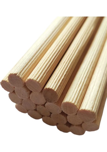 Ahşap Kavale Çubuk Çıta Yivsiz Kayın Kavela 15 cm 14 mm 25 Adet
