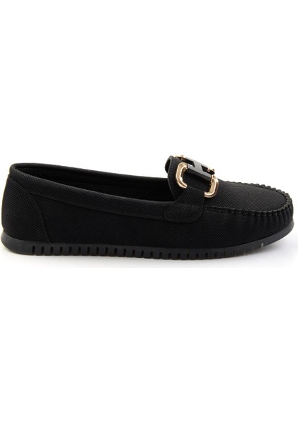 Siyah Kot Kadın Loafer Ayakkabı K01542010737