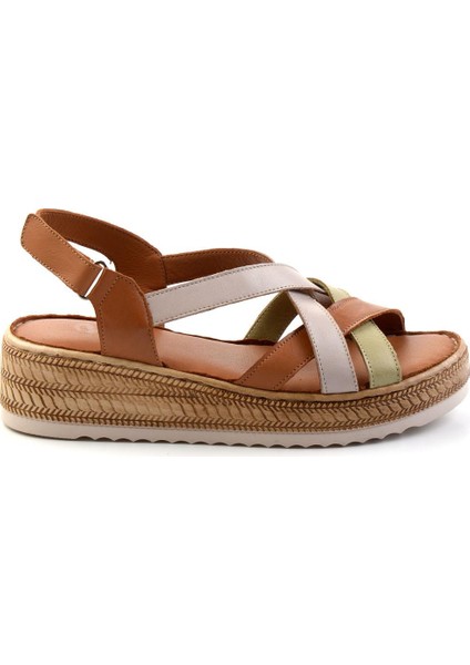 Taba Çok Renkli Leather Kadın Sandalet K05552000803
