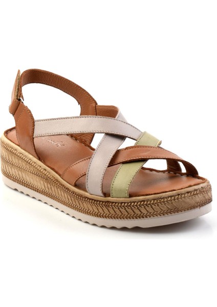 Taba Çok Renkli Leather Kadın Sandalet K05552000803