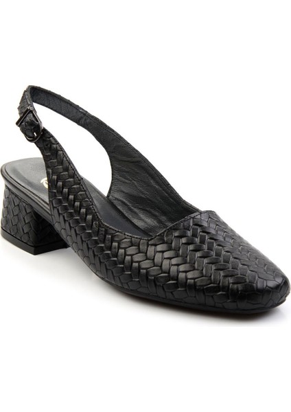 Siyah Leather Kadın Klasik Topuklu Ayakkabı K01531252216 fiyatları