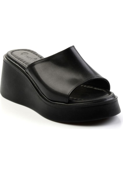 Siyah Leather Kadın Terlik K04826077409 fiyatları