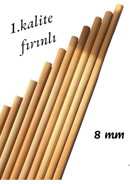 Ahşap Kavela Uçurtma Çıtası Çubuk Kavela Yivli 8 mm 100 cm 50 Adet
