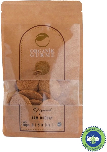 Organik Tam Buğdaylı Bisküvi 80 gr