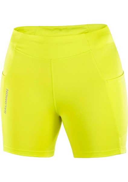 Cross Run Short Tight Kadın Koşu Tayt Sarı
