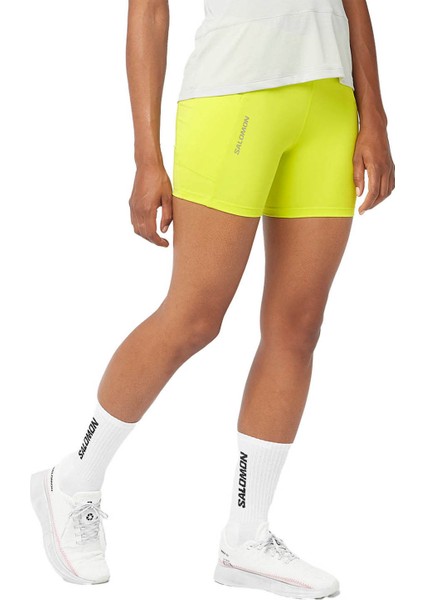 Cross Run Short Tight Kadın Koşu Tayt Sarı fiyatları