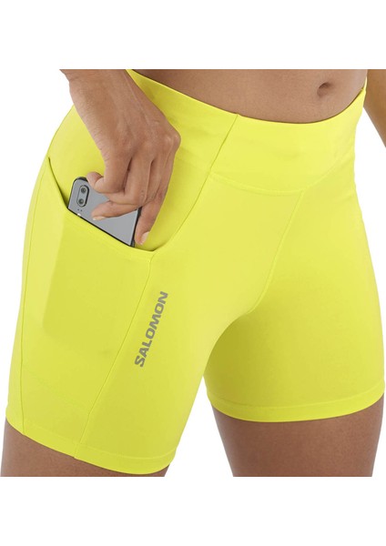 Cross Run Short Tight Kadın Koşu Tayt Sarı fırsatları