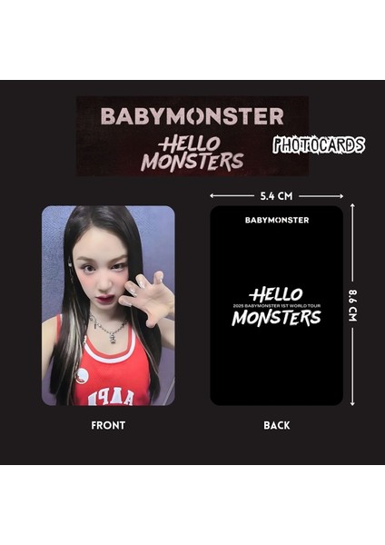Babymonster '' Hello Monster '' Photocards Set 2 fiyatları