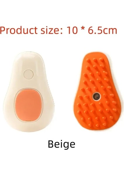 Yeni Buharlı Kedi Fırçası 3'ü 1'de Elektrikli Anti-Sıçratma Köpek Fırçası Buhar Püskürtmeli Masaj Pet Bakım Tarakları Saç Temizleme Tarakları Renk: Bej Avokado (Yurt Dışından)