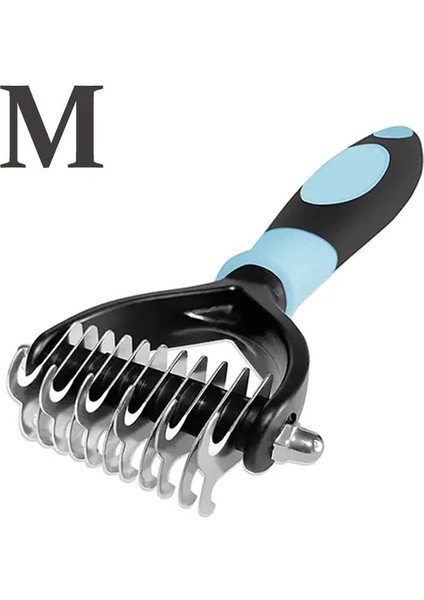 Profesyonel Köpek Fırçası Pet Saç Çıkartma Köpek Bakım Tarak Kalı Çıkarır Kediler Köpekler Hayvan Saç Fırçası Köpek Aksesuarları Evcil Hayvan Ürünleri: M mavi 1 (Yurt Dışından)