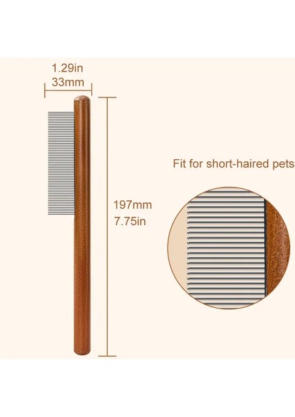 Pet Pire Tarağı Kedi Köpek Tarağı Için Keneler Çıkarma Aletleri Paslanmaz Çelik Tımar Fırçası Paspaslı Uzun Kısa Saç Evcil Hayvanlar Ürünleri: Ince Diş Tarağı (Yurt Dışından)