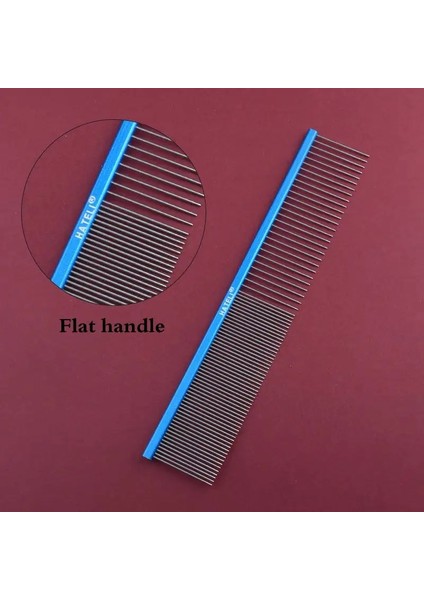16/19/22CM Yavru Bakım Tarakı Köpek Bakıcısı Için Alüminyum Bakıcısı Evcil Hayvan Tarakları Kedi Köpek Bakım Tarakları Köpek Saç Bakımı Tarak Rengi:mavi Düz SAP/BOYUT:16CM (Yurt Dışından)