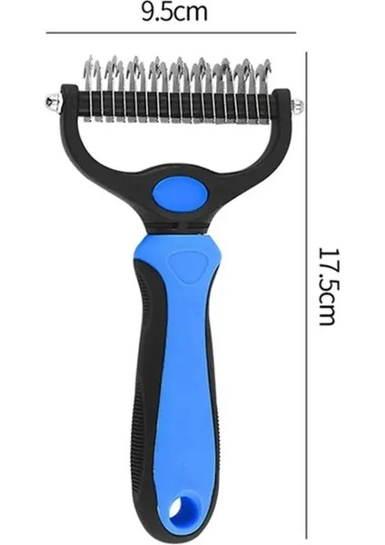 Profesyonel Evcil Hayvan Tüy Dökme Fırçası Köpek Tüy Temizleyici Evcil Hayvan Tüy Düğüm Kesici Yavru Kedi Tarak Fırçaları Köpek Bakım Tüy Dökme Malzemeleri Renk:mavi S (Yurt Dışından)
