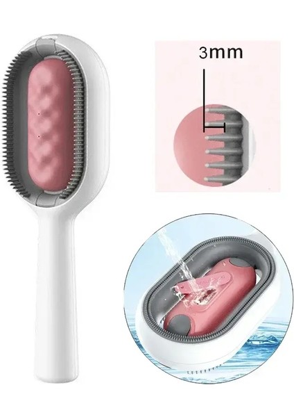 Hayvan Tüy Temizleyici Fırça Evcil Hayvan Tarakları Kedi Köpek Hamster Çift Taraflı Fırça Evcil Hayvan Tüylerini Temizler Bakım Temizleyici Masaj Tarakları Renk:mavi Kısa (Yurt Dışından)