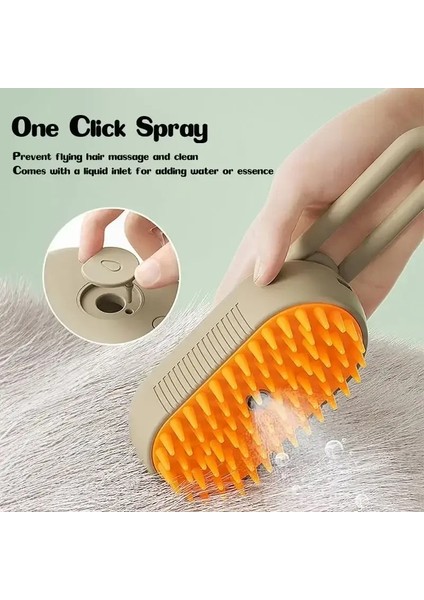 Kedi ve Köpek Için Elektrikli Buharlı Fırça, Buhar Fırçası, Masaj Için Elektrikli Püskürtücü, Evcil Hayvan Bakım Aleti, Tarama Tarakları, 3'ü 1 Arada: Kahverengi (Yurt Dışından)