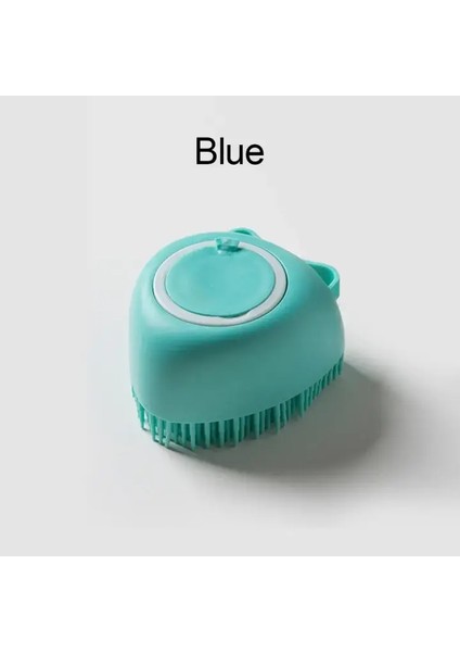 Yumuşak Silikon Yavru Temizleme Fırçası Evcil Hayvan Şampuanı Masajı Banyo Fırçası Banyo Yavru Temizleme Masajı Bakım Banyo Fırçası Renk: Yumuşak Mavi B (Yurt Dışından)