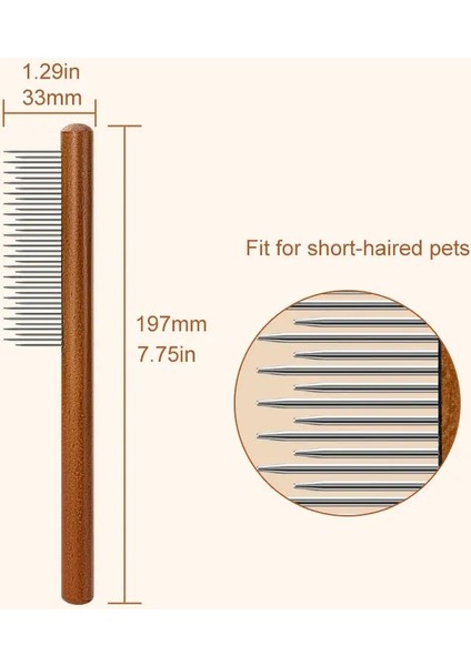 Pet Pire Tarağı Kedi Köpek Tarağı Için Keneler Çıkarma Aletleri Paslanmaz Çelik Tımar Fırçası Paspaslı Uzun Kısa Saç Evcil Hayvanlar Ürünleri: Ince Diş Tarağı (Yurt Dışından)