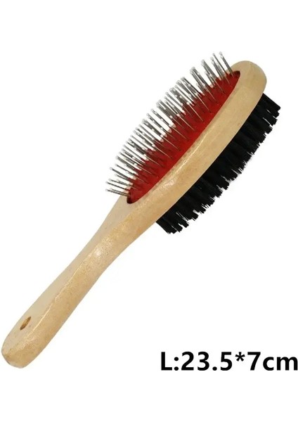 1pcs Evcil Hayvan Tarağı Tımar Çift Taraflı Evcil Hayvan Tarağı Büyük Köpek Fırça Güzellik Tarağı Kediler Köpekler Için Saçlar Ahşap Çıkarma Yumuşak Fırça Köpek Malzemeleri (Yurt Dışından)