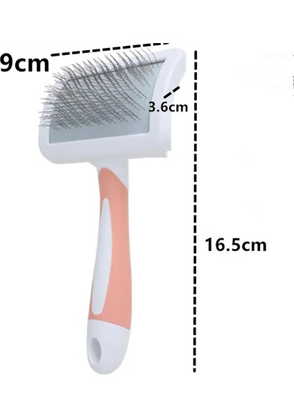 Köpek Fırçası Paslanmaz Çelik Köpek Combs Masaj Köpek Bakım Fırçası Pet Saç Temizleme Araçları Yumuşak Tutma Kedi Tarak Kedi Renk: Pembe A (Yurt Dışından)