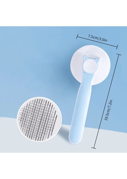 Kedi Tırmığı Evcil Hayvan Tarakı Kendiliğinden Temizlenen Slicker Tarak Saç Temizleme Tarakı Bakım Tarakı Evcil Hayvan Mat Açıcı Tarak Güzellik Slicker Köpek Tarakı Renk:mavi 3 (Yurt Dışından)