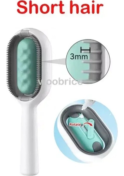 Evcil Hayvan Ürünleri Kedi Tarakı Kediler Için Evcil Hayvan Kılı Temizleyici Fırça Köpek ve Kedi Tarakı Aksesuarları Köpekler Hayvan Kedi Masajı Bakım Yünü Fırçası Renk:mavi Kısa (Yurt Dışından)