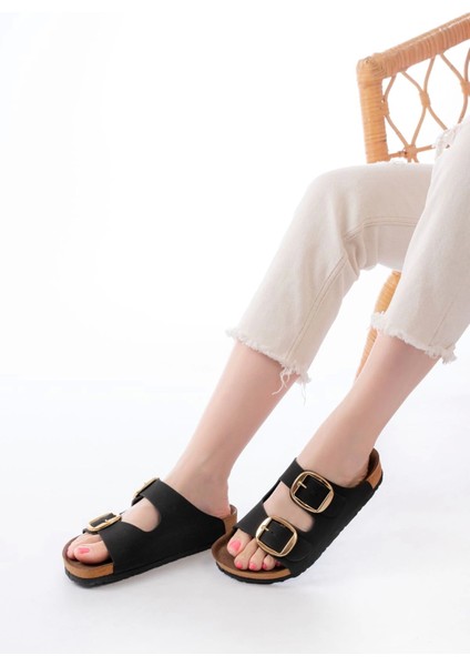 Siyah Günlük Birkenstock Kadın Terlik