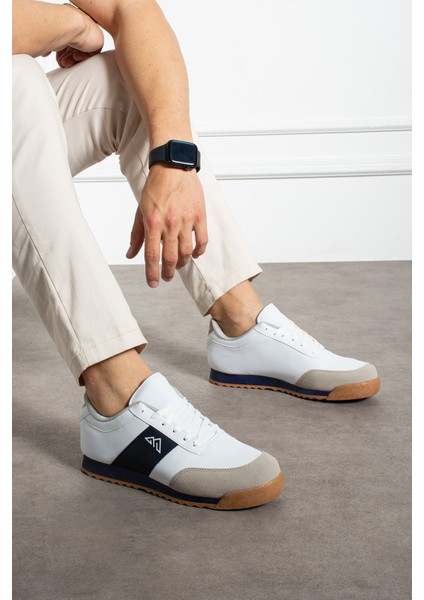 Günlük Sneaker Bağcıklı Şeritli Ergonomik Spor Ayakkabı