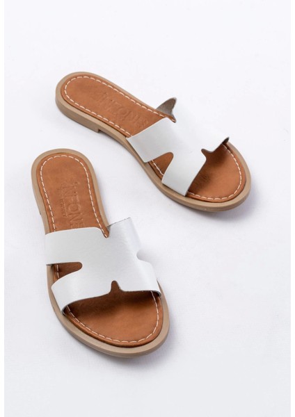 169-6100 Taba Ortopedik Deri Kadın Terlik