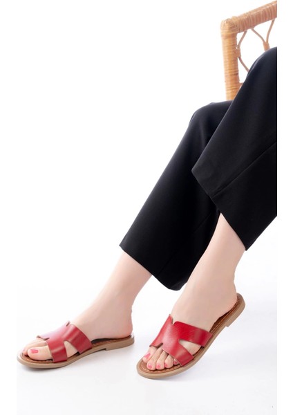 169-6100 Taba Ortopedik Deri Kadın Terlik fiyatları