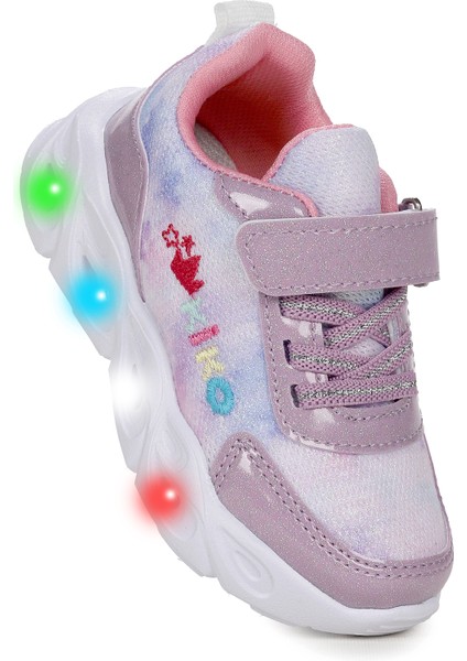 Teno Cırtlı Işıklı Kız Bebek Spor Ayakkabı