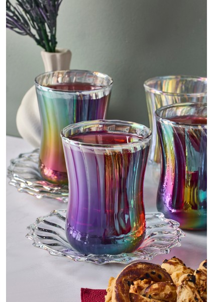 Nilüfer Luster 12 Parça Cam Çay Takımı 180 ml modelleri