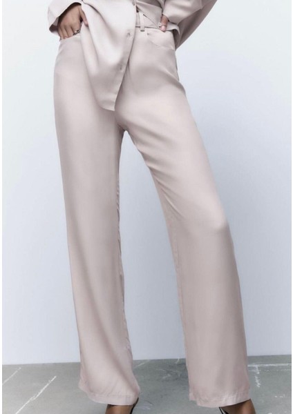 Zra Düz Kesim Uzun Saten Pantalon modelleri