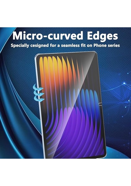 Xiaomi Mi Pad 7 11.2 Inç ile Uyumlu Tam Koruma Nano Esnek Tablet Kırılmaz Ekran Koruyucu 2 Adet