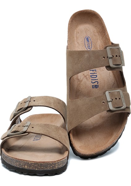 K14943 Kifidis Soft Step Kadın Çift Bantlı Mantar Terlik 36-41