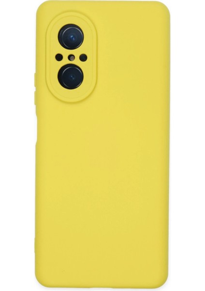 Huawei Nova 9 Se Kılıf Nano Içi Kadife Silikon - Sarı Ferrg