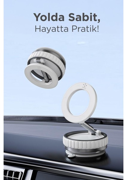 JX-056 Beyaz Manyetik 180 Derece Dönebilen ve Katlanabilir Telefon Tutucu fiyatları