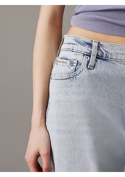 Kadın Mavi Mom Jean Pantolon J20J225139-1AA fırsatları