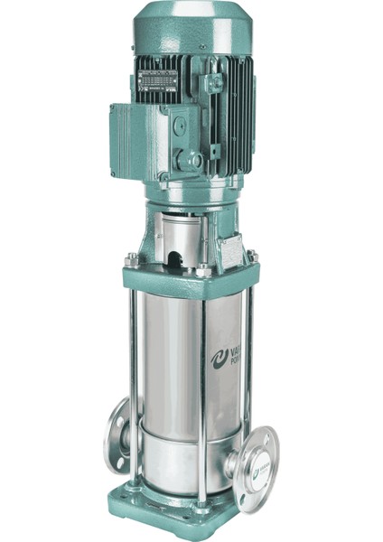 Varan Cvl 10-6 In-Line Kademeli Paslanmaz Santrifüj Pompa 3 Hp / 2.2 Kw, Trifaze 380 V, 62 Mss, 14 M3/h