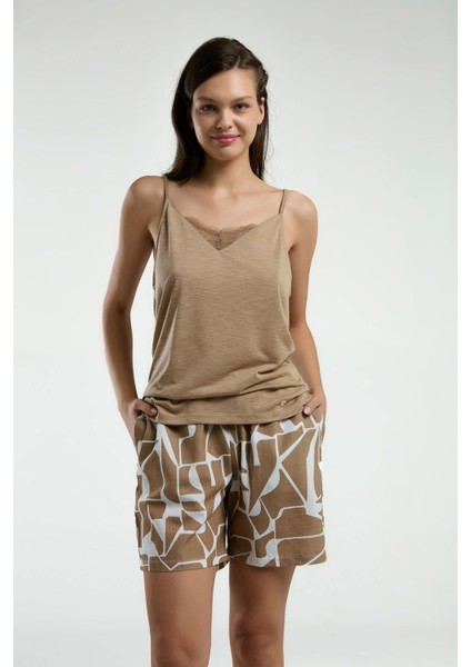 9016 Kadın Şort Pijama Takım