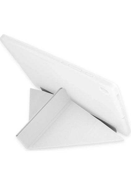 Samsung Galaxy P610 Tab S6 Lite 10.4 Kılıf Kalemlikli Mars Tablet Kılıfı - Gri Ferrg