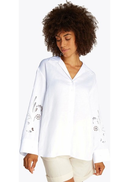 Broderıe Anglaıse Lınen Shırt fırsatları