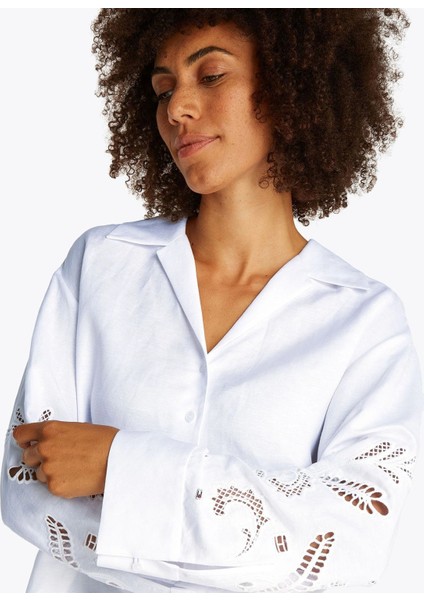 Broderıe Anglaıse Lınen Shırt indirimleri