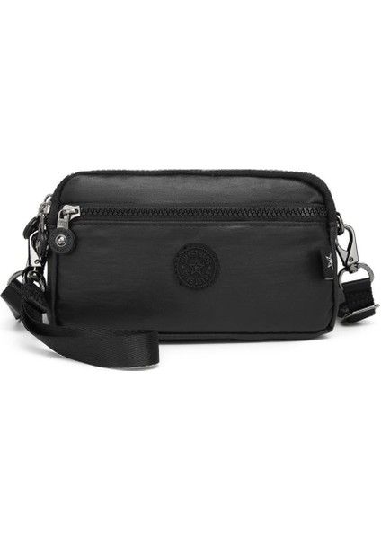 Metalik Kumaş Smart Bags Mini Boy Postacı Çantası ve Cüzdanı 1112