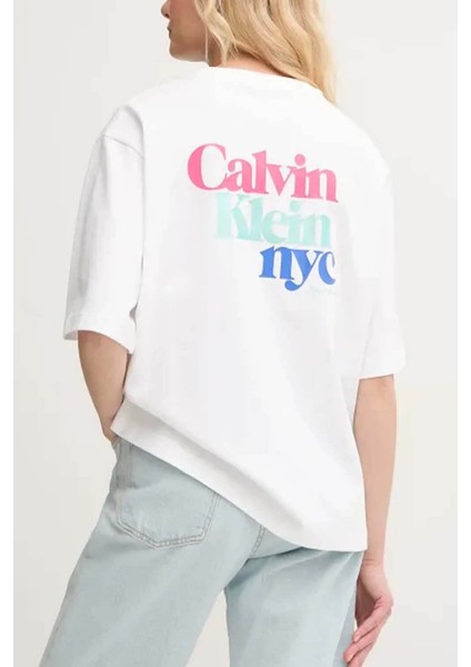 Kadın Beyaz T-Shirt LV047AB813-YAA