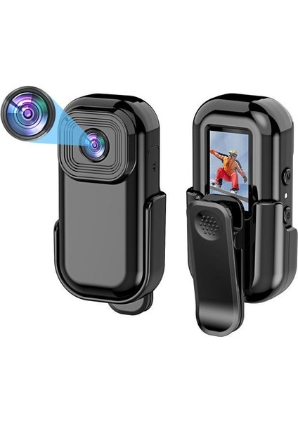 Cmr-27 Siyah 1080P Hd Kayıt, 140° Geniş Açı, Klips Tasarımlı Giyilebilir Aksiyon Kamerası