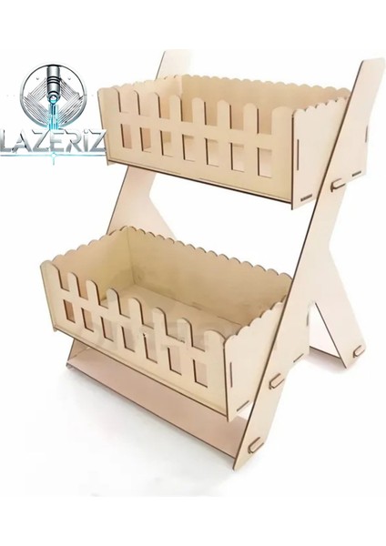 Dekoratif Şeker Standı Ahşap Lazer Kesim Hediyelik Eşya