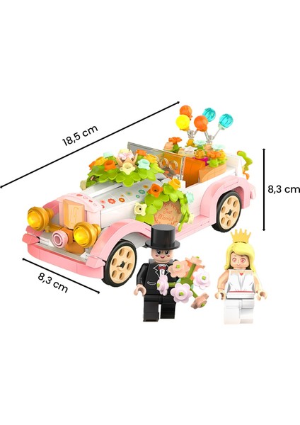 JK8315 Blok Düğün Arabası 23 cm 431 Parça